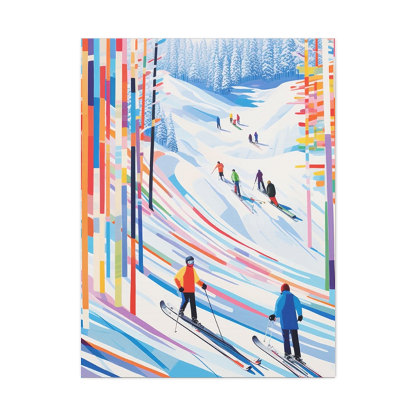 Long Skiing Path Wall Art & Canvas Prints