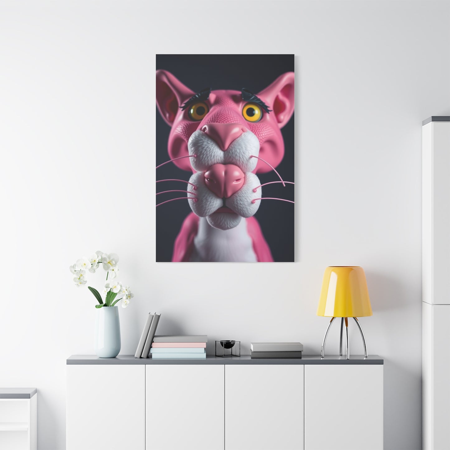 Pink Elysium Panther Art Wall Art & Canvas Print