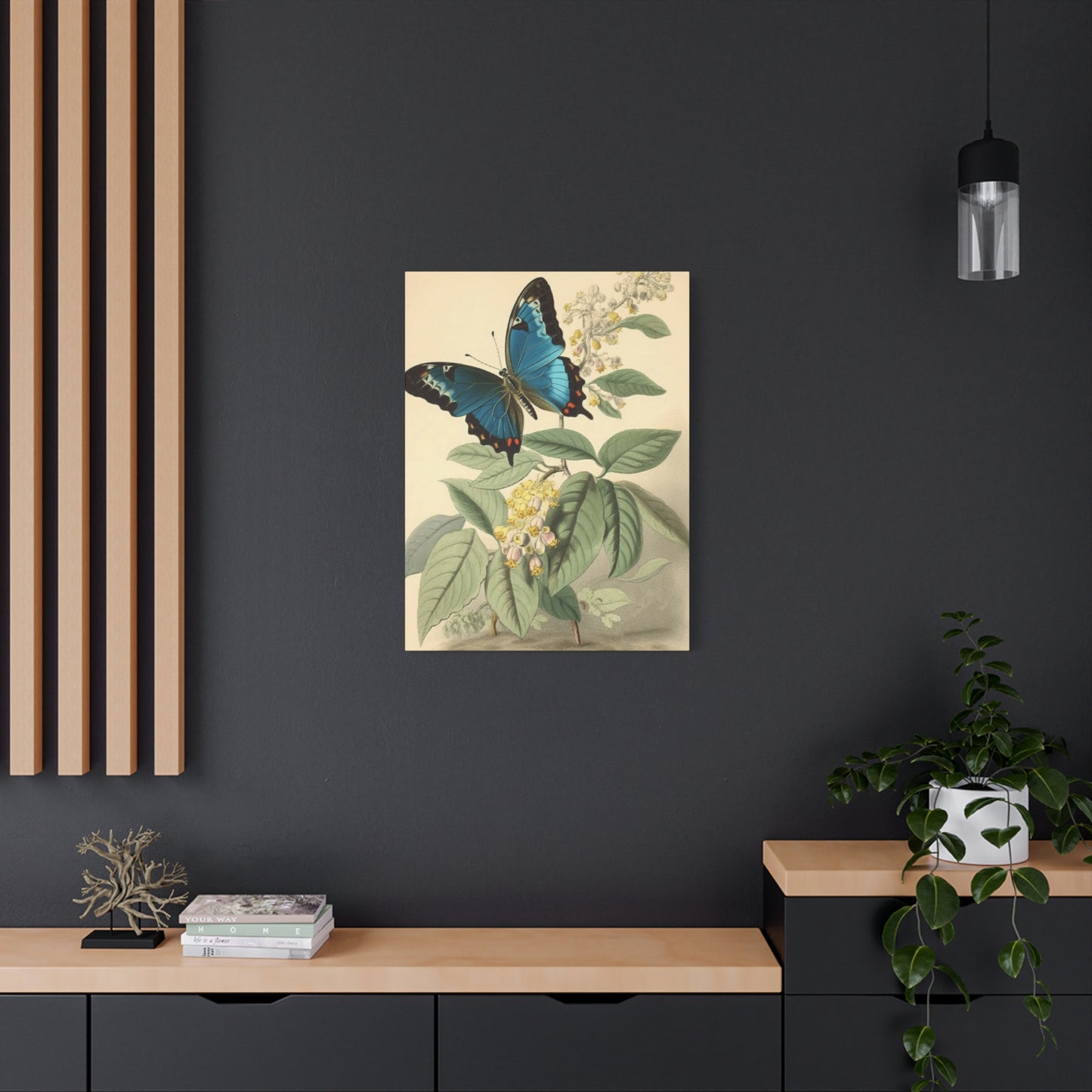 Butterfly on Brown Background Wall Art & Canvas Prints