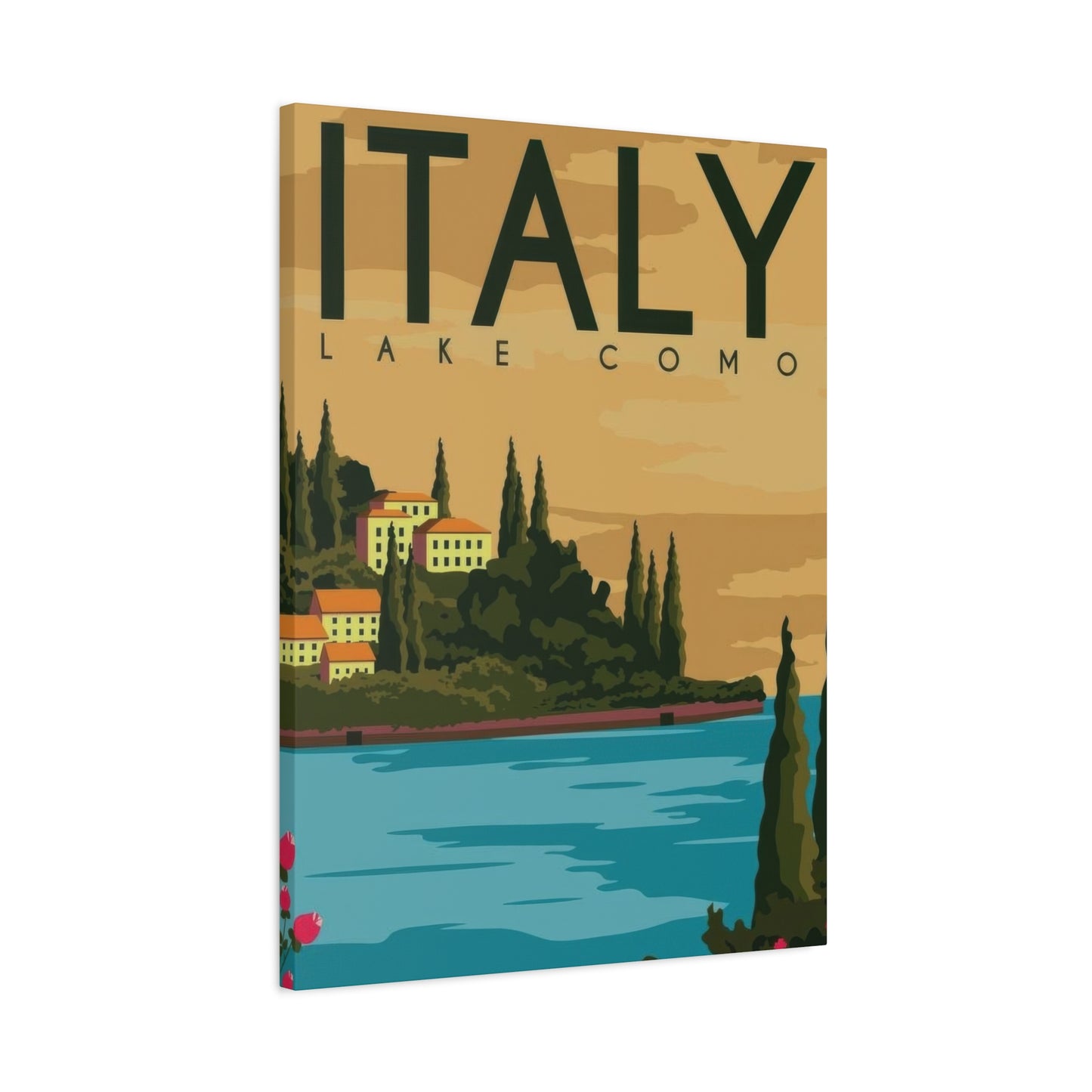 Lake Como Italy Yellow Wall Art & Canvas Prints