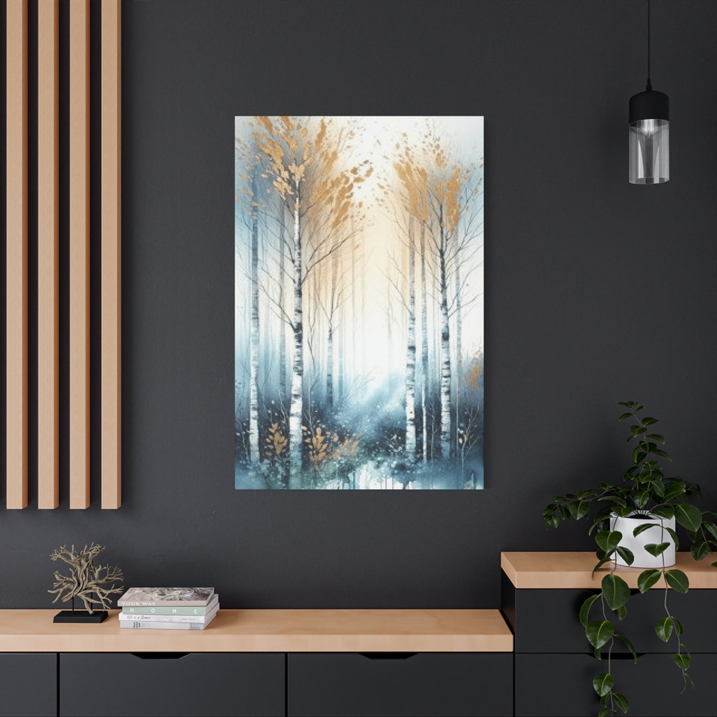 Bright Birch Trees Painting Wall Art & Canvas Prints