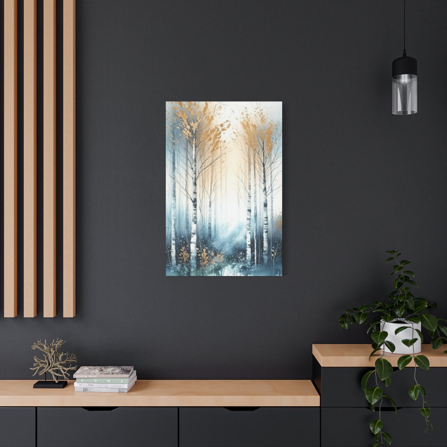Bright Birch Trees Painting Wall Art & Canvas Prints