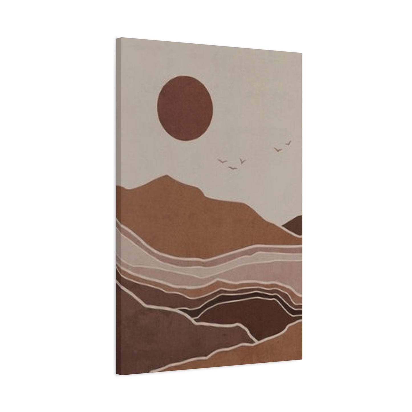 Brown Desert Painting Wall Art & Canvas Prints