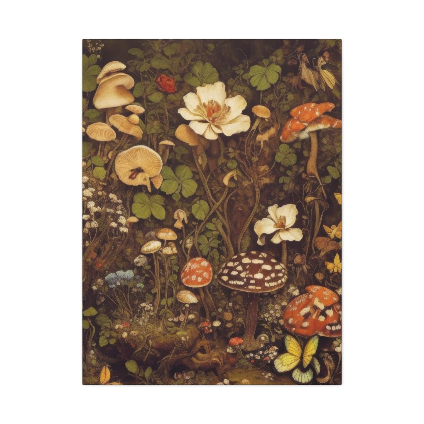 Mushroom On Forest Earthy Wall Art & Canvas Prints