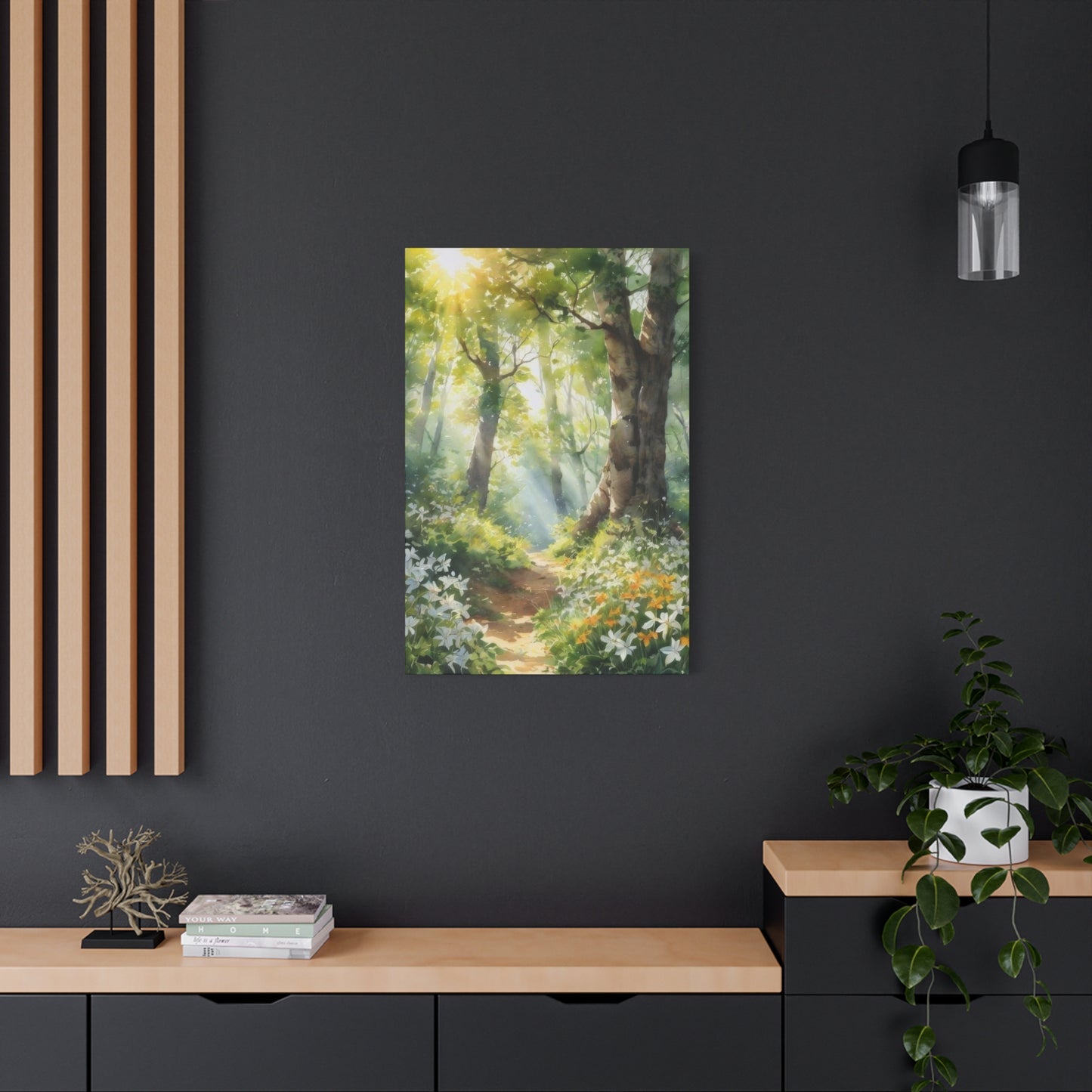 Forest Path Lit Wall Art & Canvas Prints