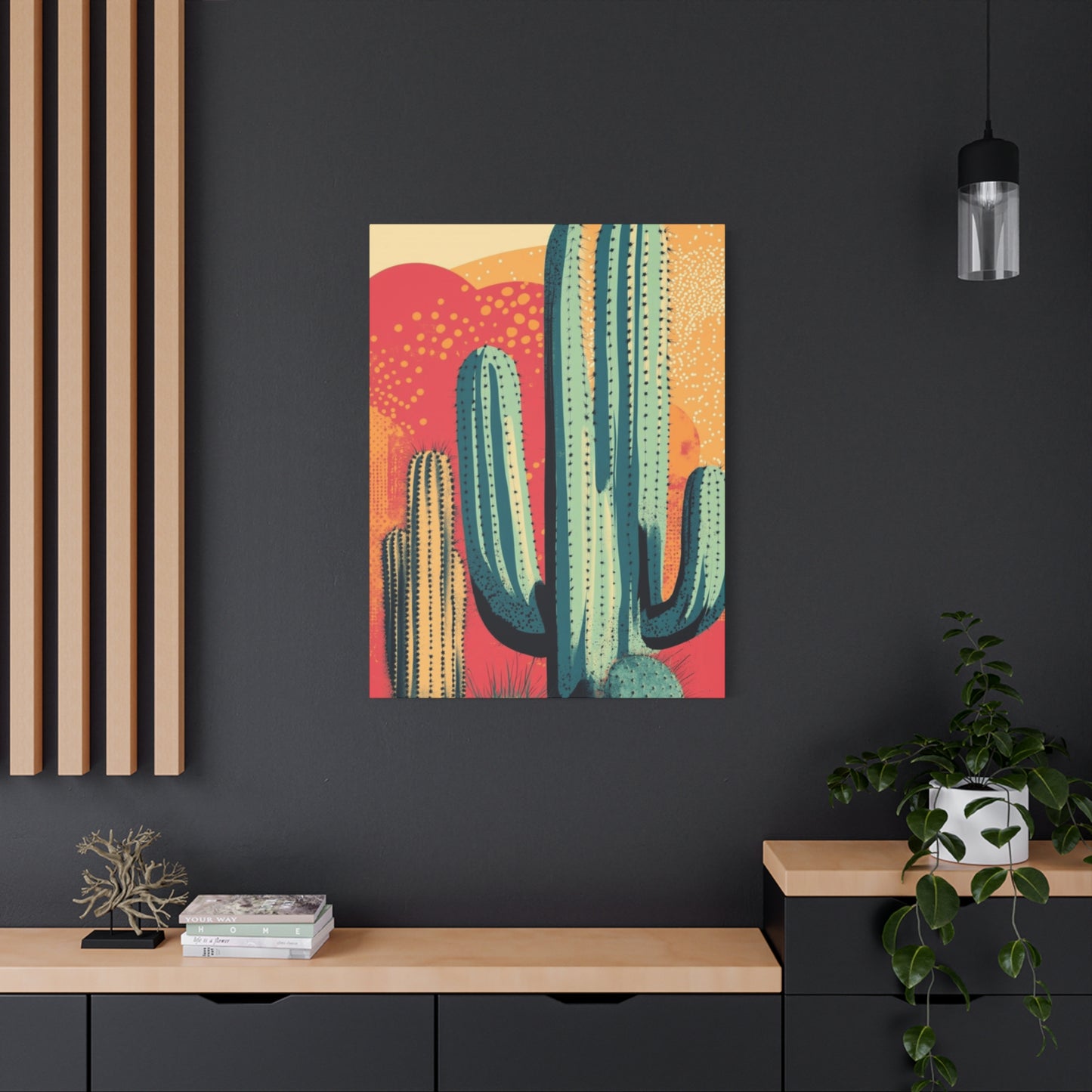 Bright Cactus Painting Wall Art & Canvas Prints