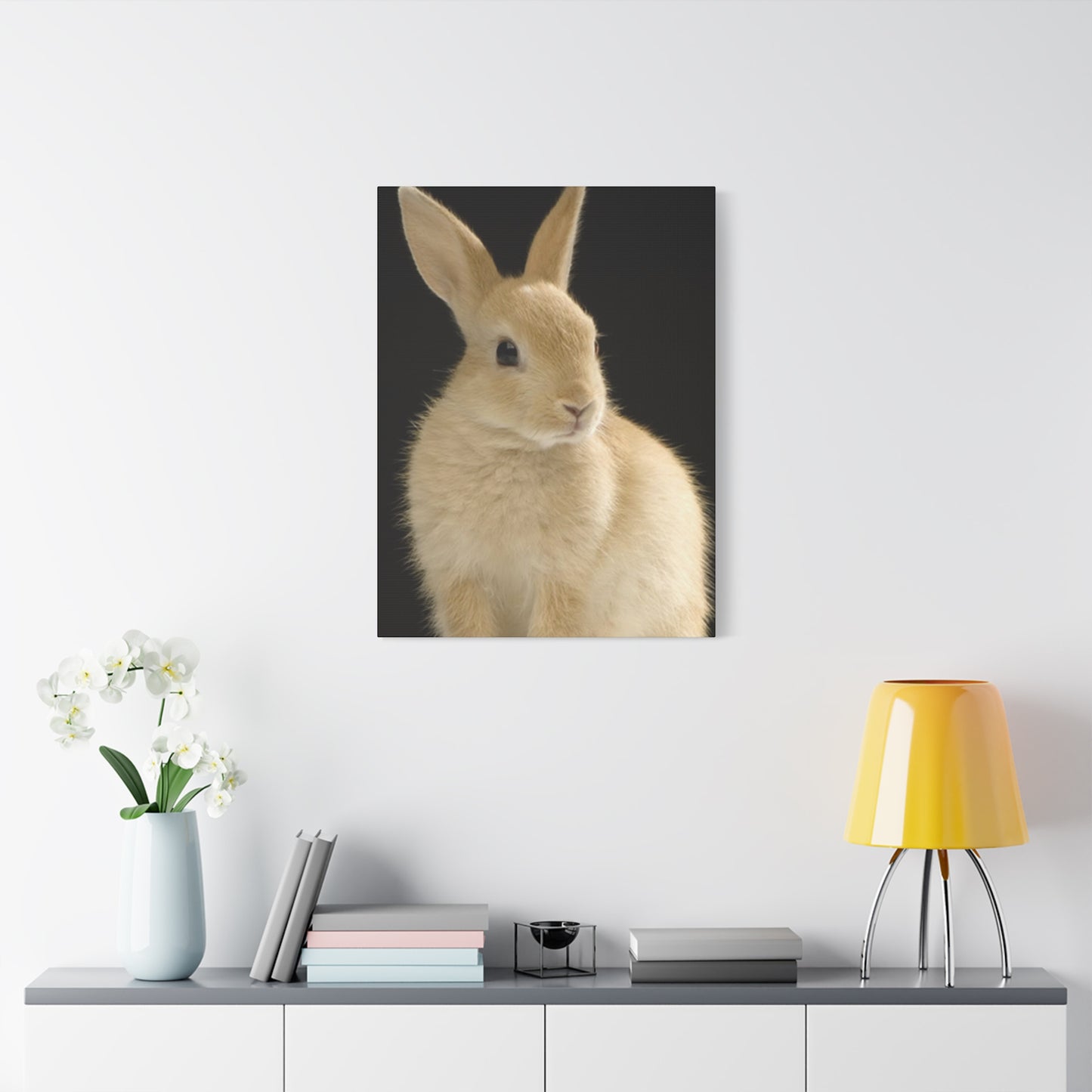 Small White Rabbit Wall Art & Canvas Prints