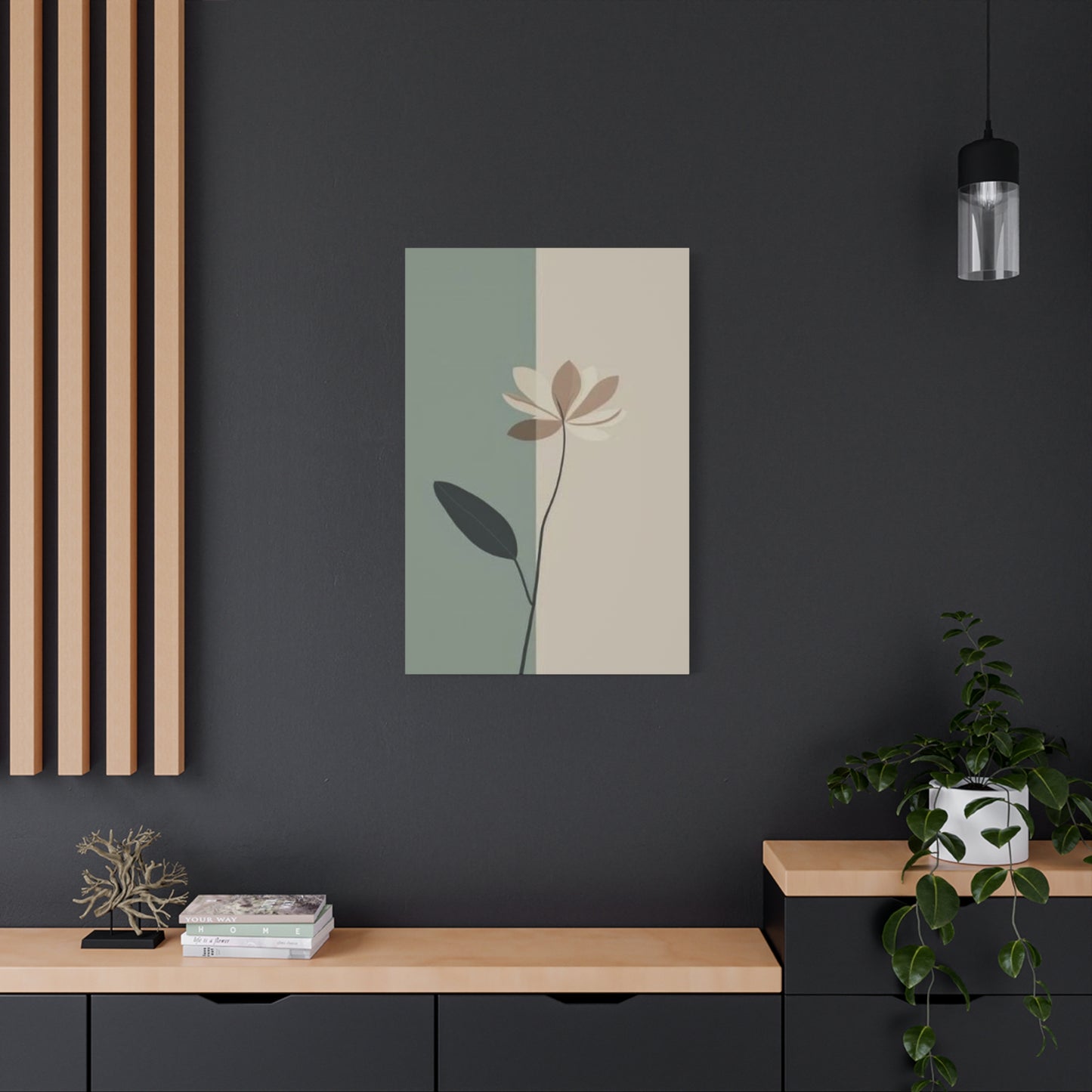 Brown Flower Entryway Wall Art & Canvas Prints