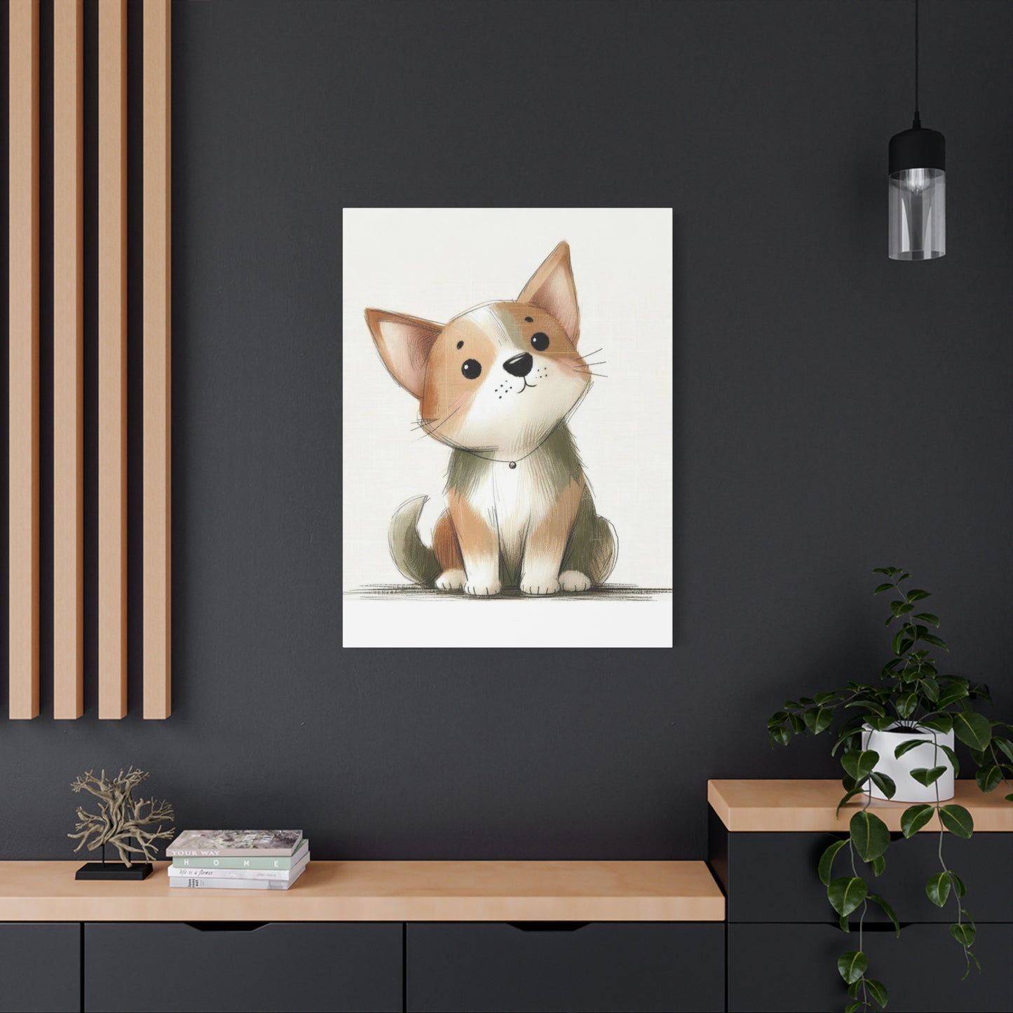 Innocent Puppy Clipart Dog Wall Art & Canvas Prints