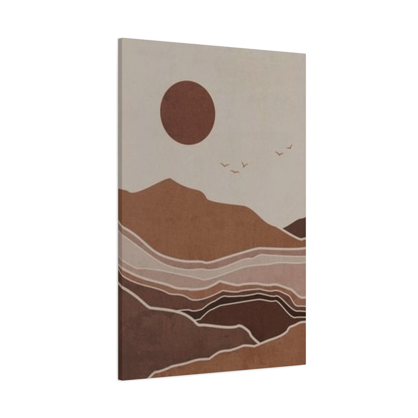 Brown Desert Painting Wall Art & Canvas Prints