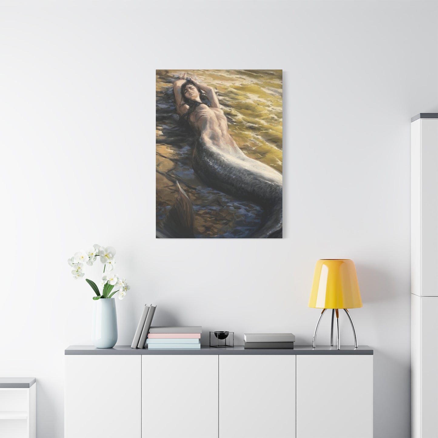 A Mermaid On The Seashore Wall Art & Canvas Prints