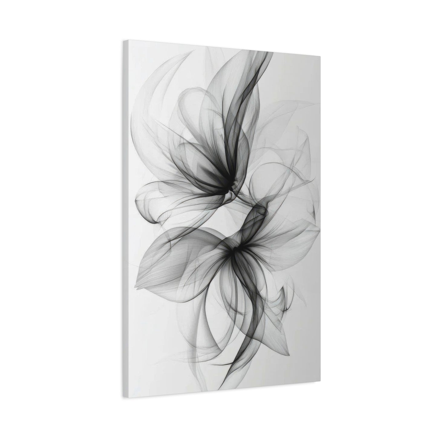 Flower Lines Grey Wall Art & Canvas Prints