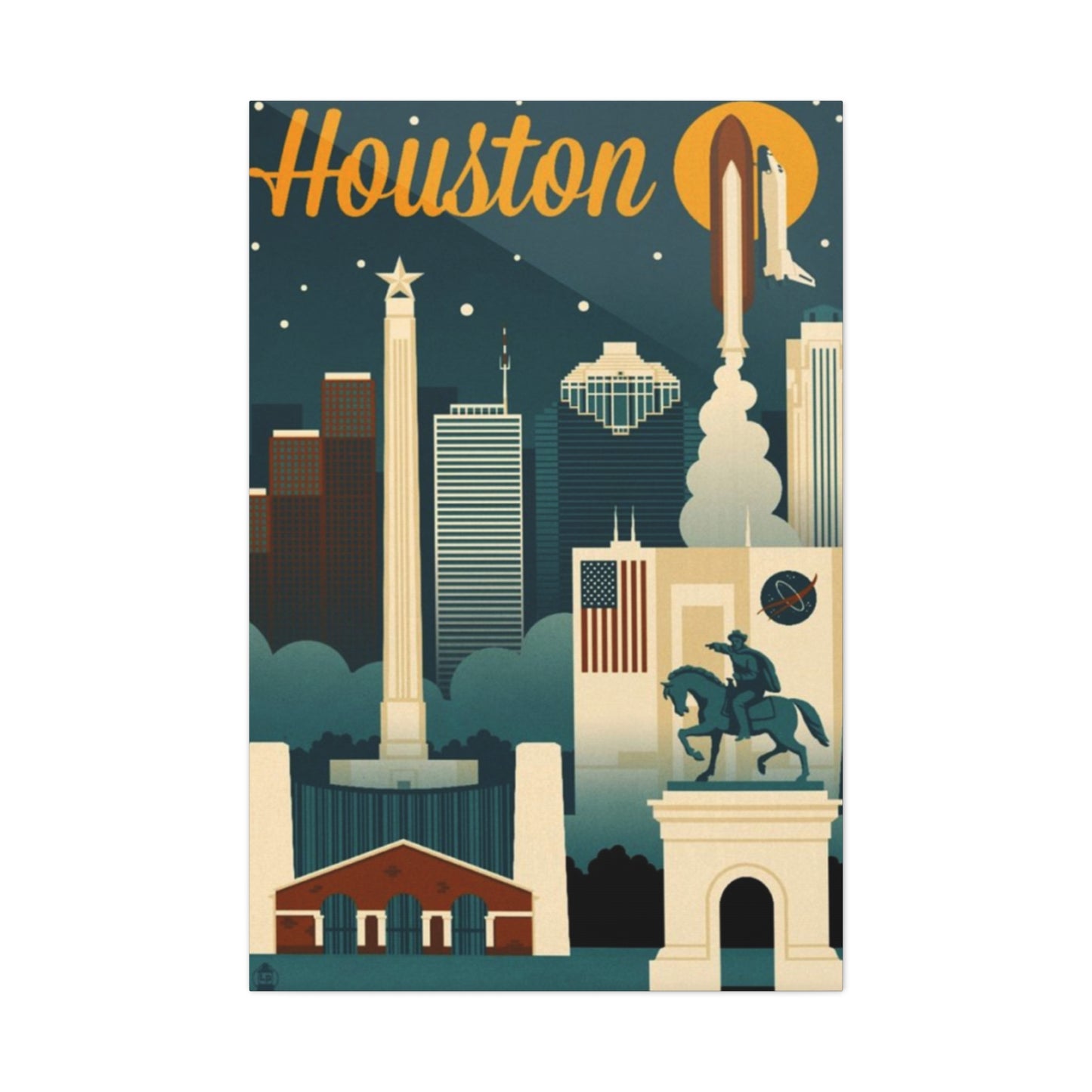 Beautiful Houston Skyline Wall Art & Canvas Prints