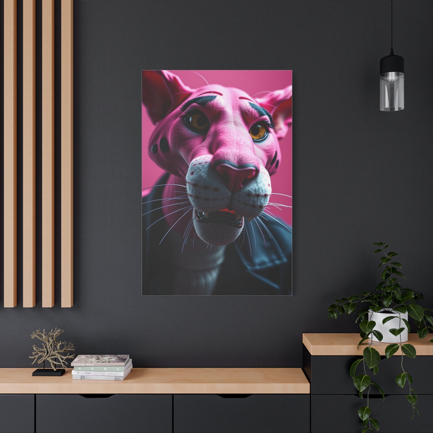 Blush Panther Radiance Wall Art & Canvas Print