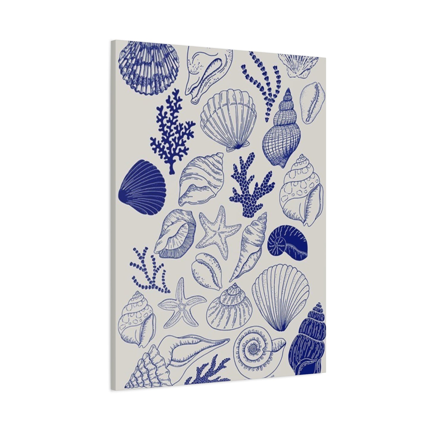Purple Sea Shell Shape Poster Wall Art & Canvas Prints