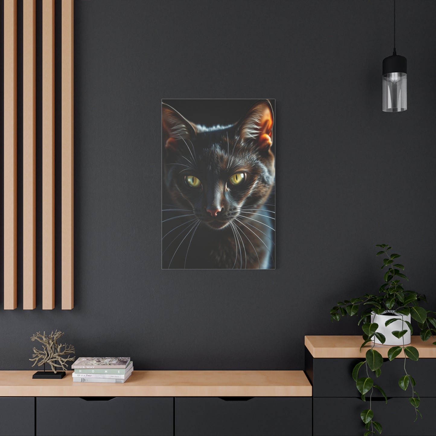 Vision Black Cat Art Art Wall Art & Canvas Print