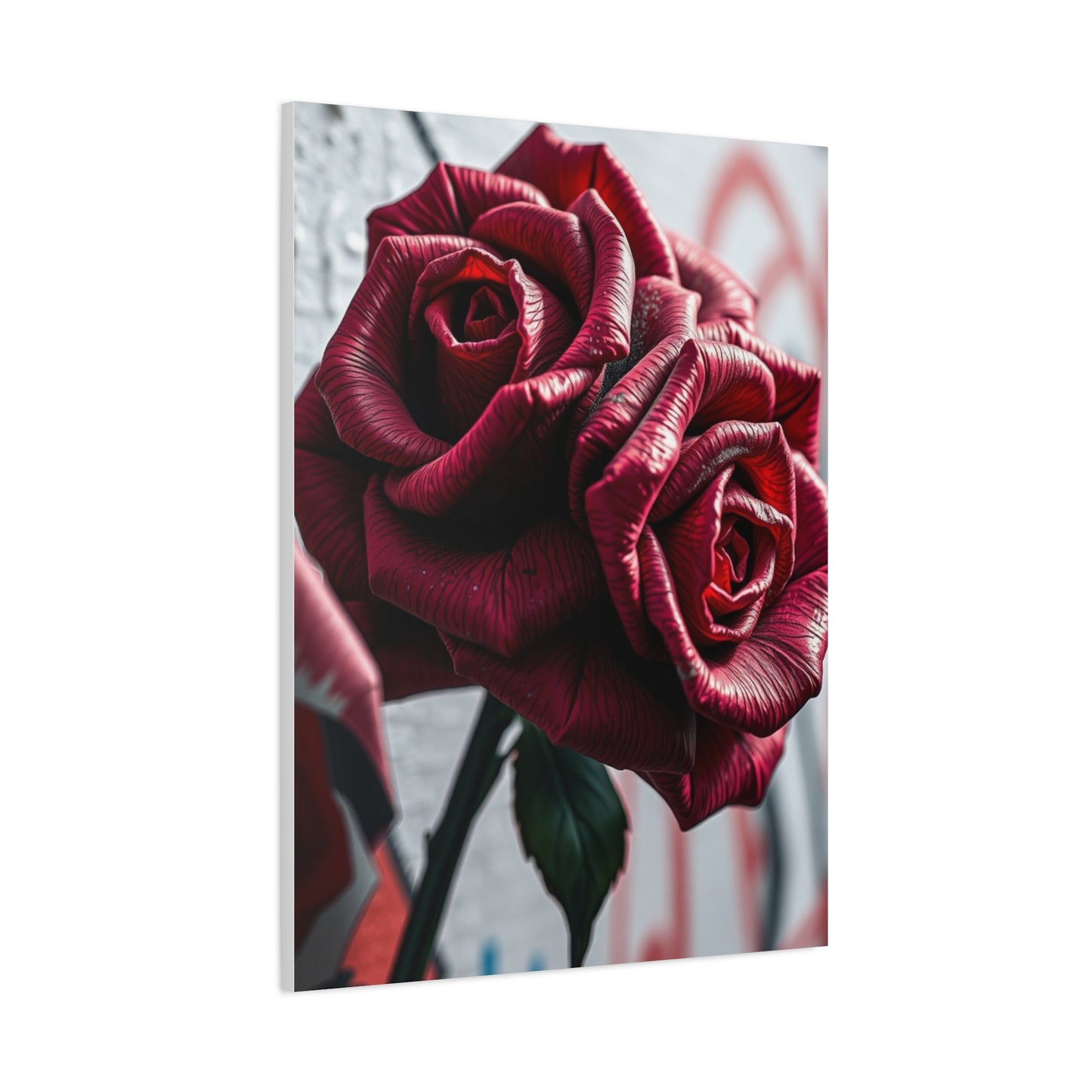 Vivid Rose Graffiti Masterpiece Wall Art & Canvas Print