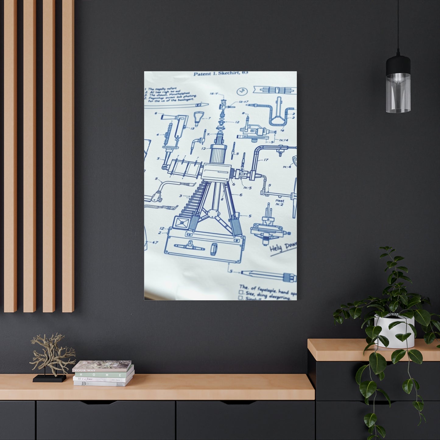 Masterpiece Blueprint & Patent Sketches Art Vision Wall Art & Canvas Print