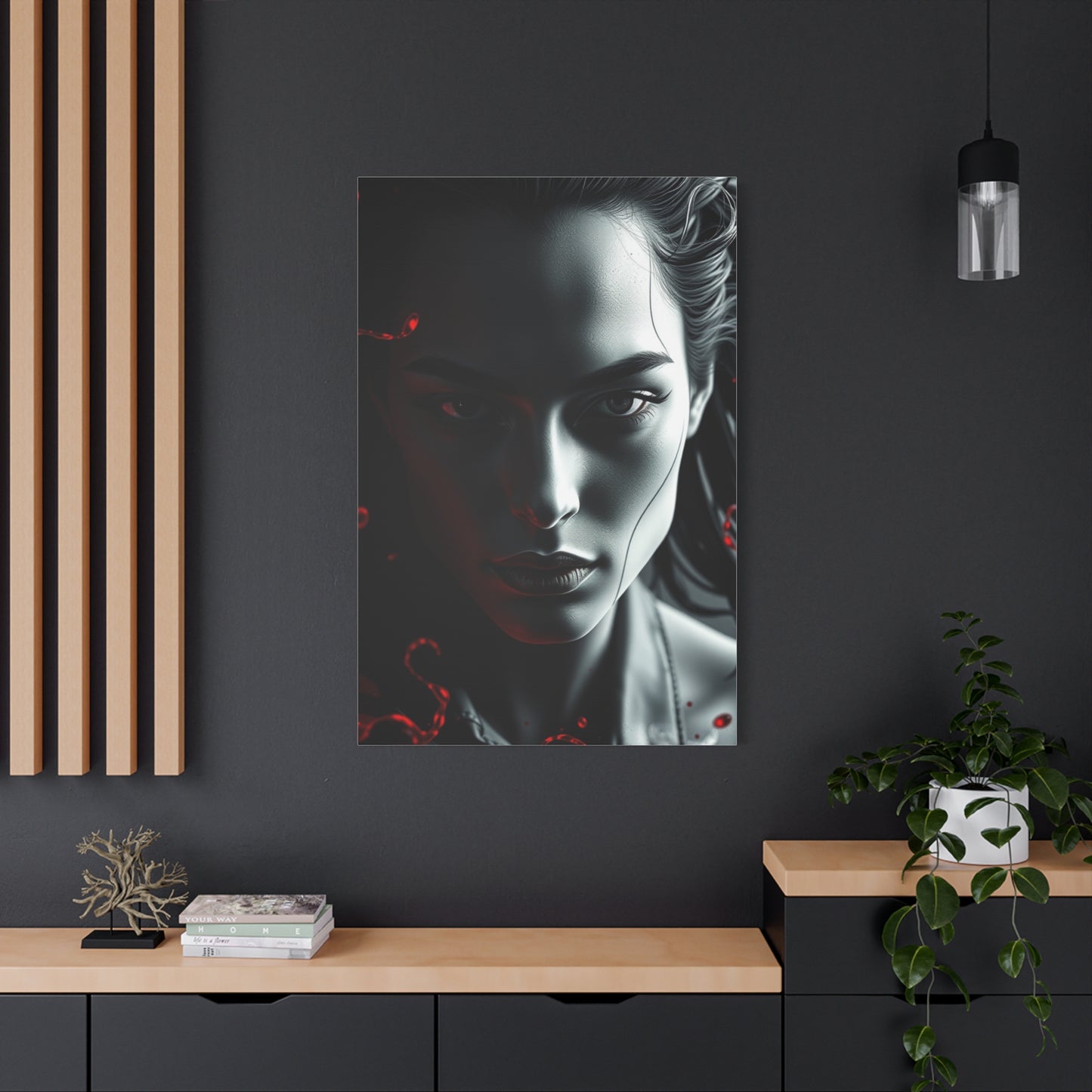 Black, White & Red Art Luxury Canvas Wall Art & Canvas Print