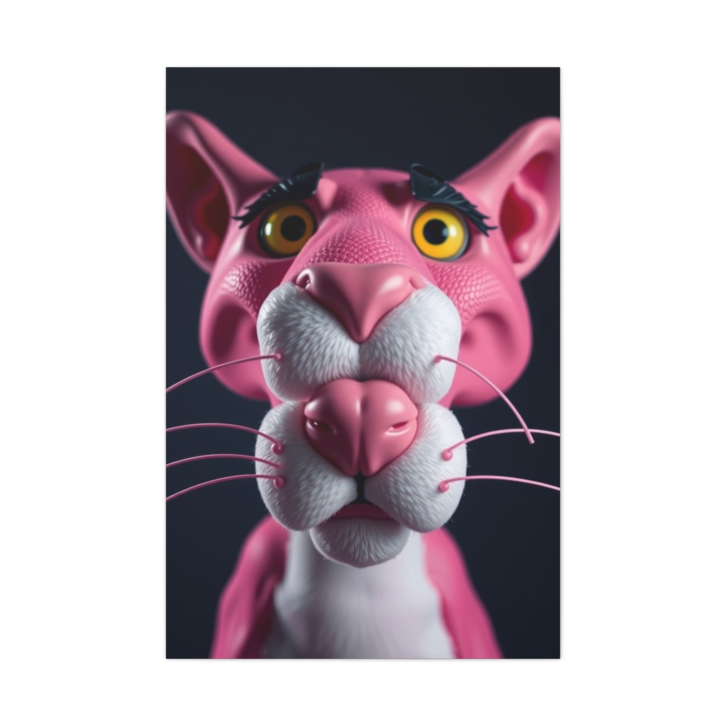 Pink Elysium Panther Art Wall Art & Canvas Print