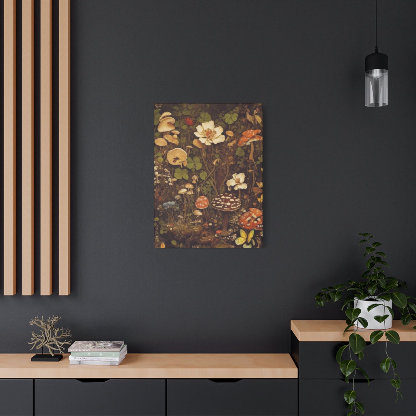 Mushroom On Forest Earthy Wall Art & Canvas Prints