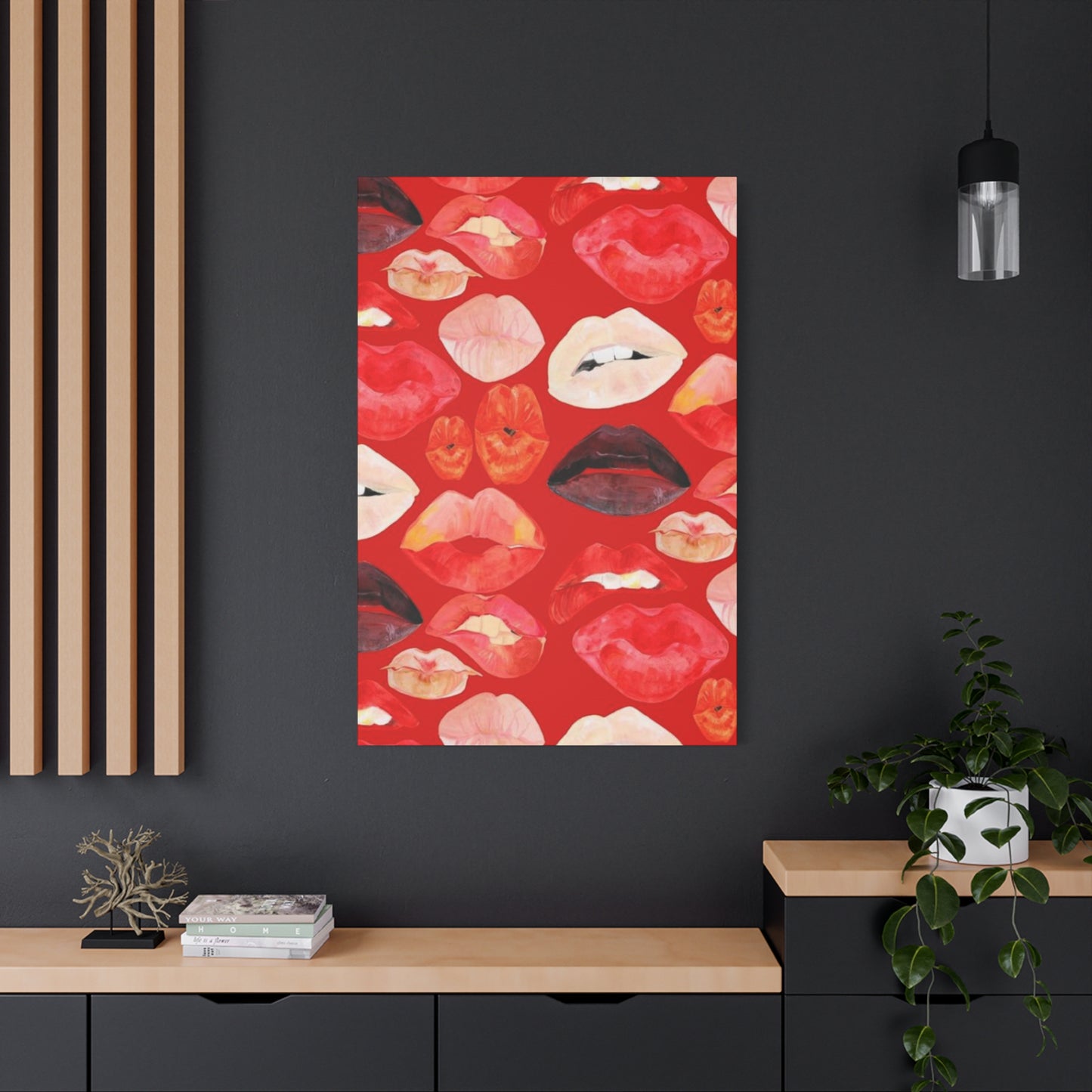 Lips Painting Wall Art & Canvas Prints