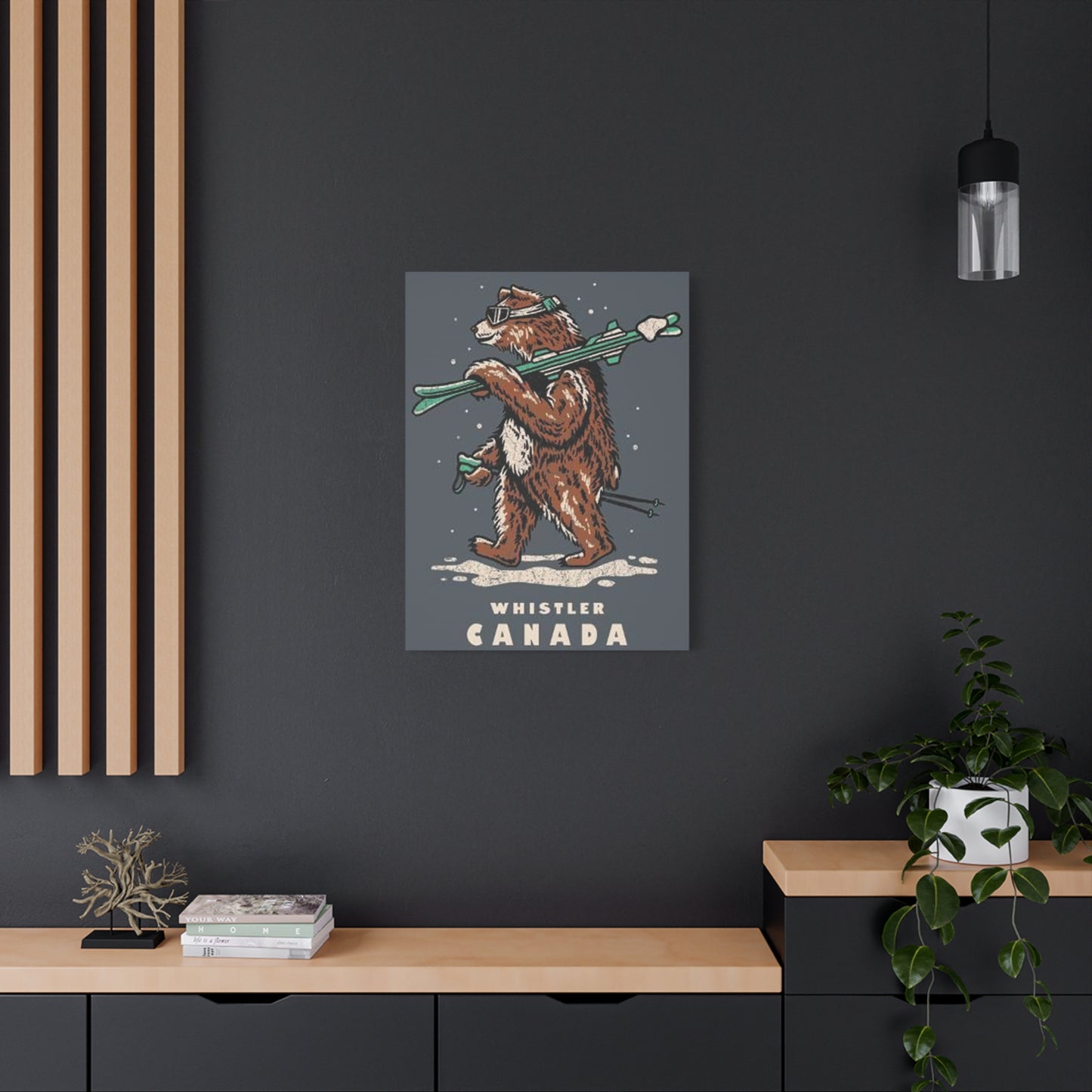 Bear Skiing Wall Art & Canvas Prints