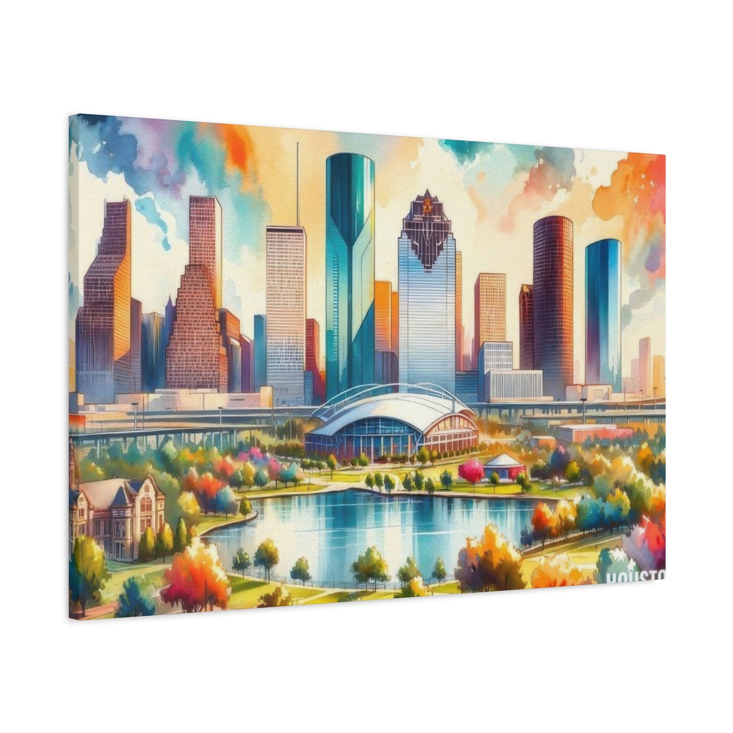 Houston Skyline Vivid Wall Art & Canvas Prints