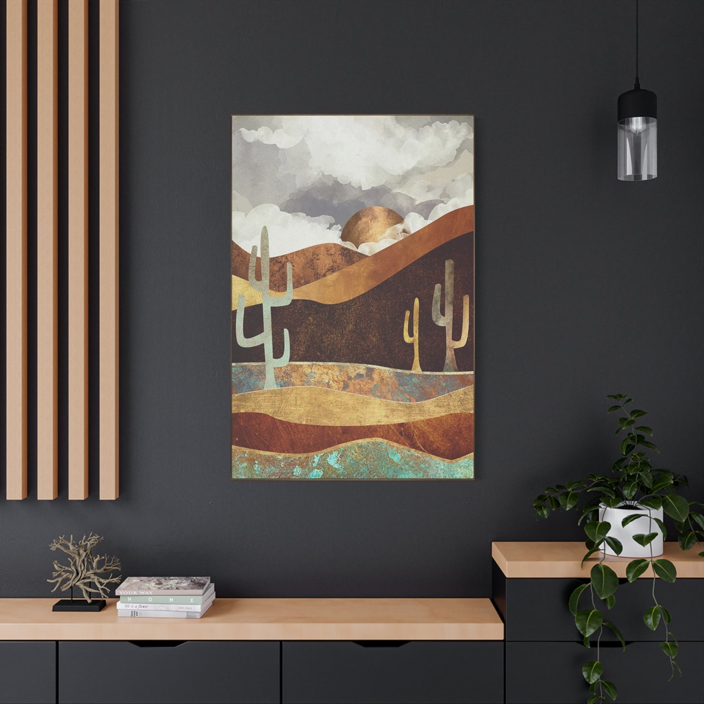 Large Cactus In Desert Wall Art & Canvas Prints