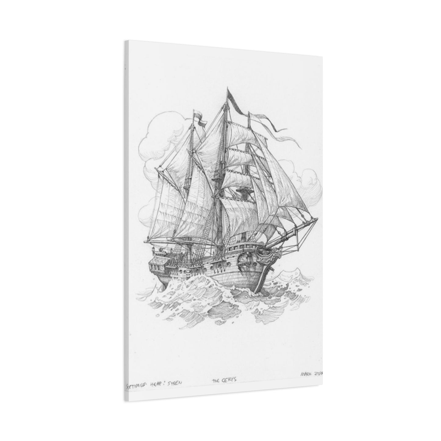 Sailing Ship Drawing Wall Art & Canvas Prints