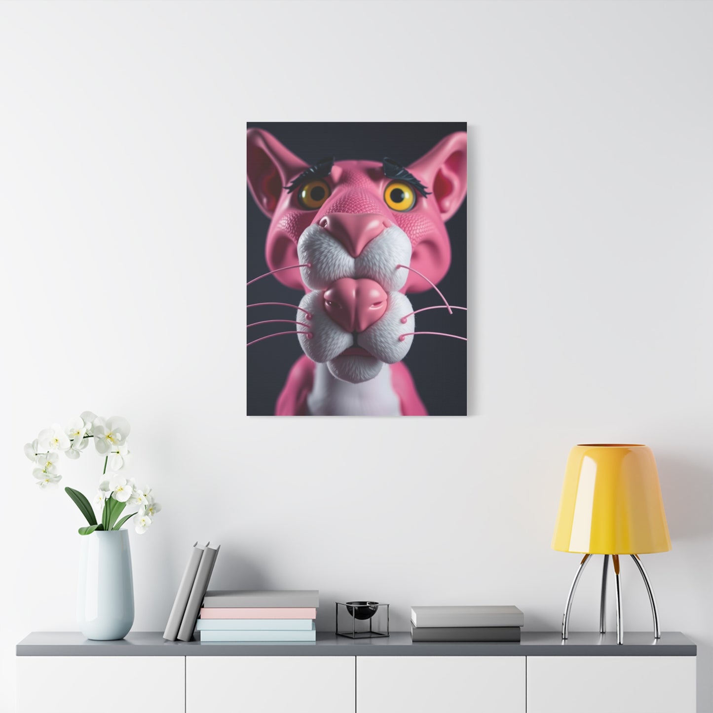 Pink Elysium Panther Art Wall Art & Canvas Print