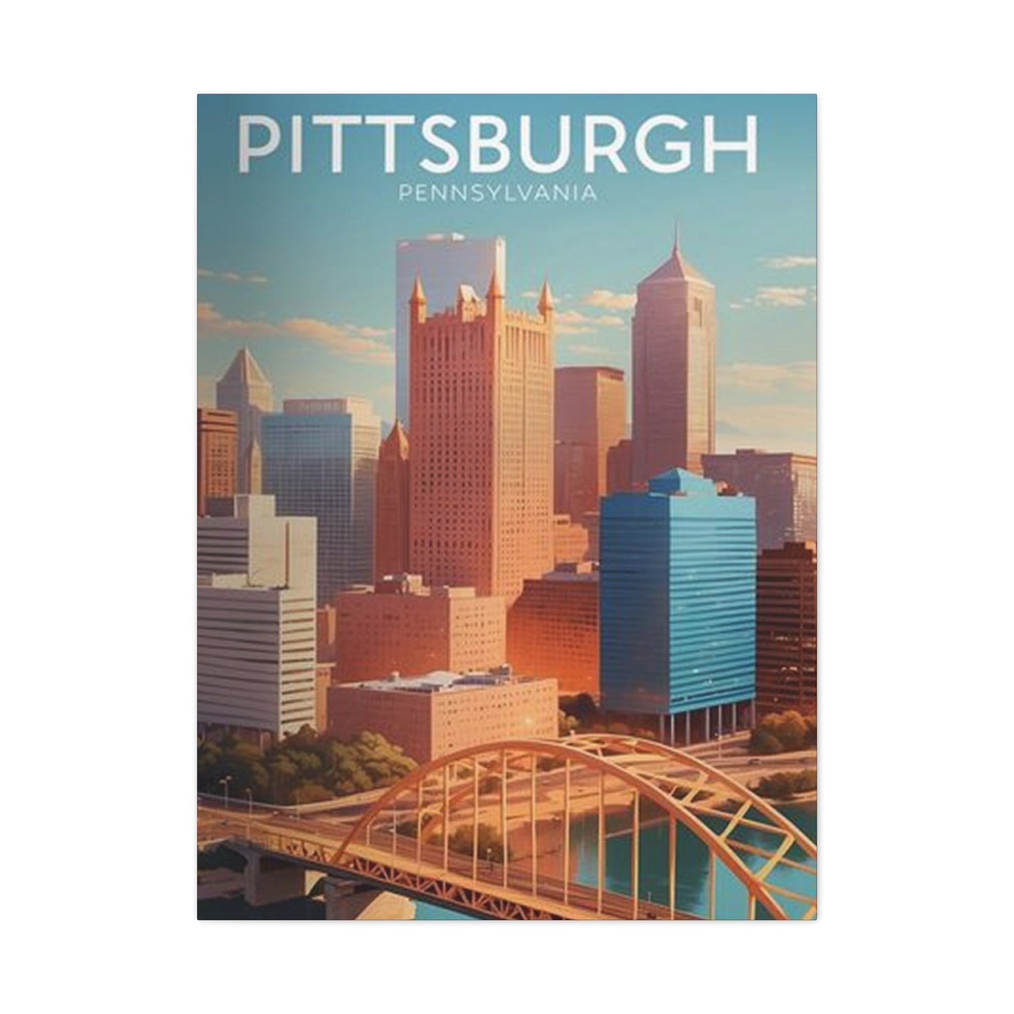Pittsburgh Skyline Poster Wall Art & Canvas Prints