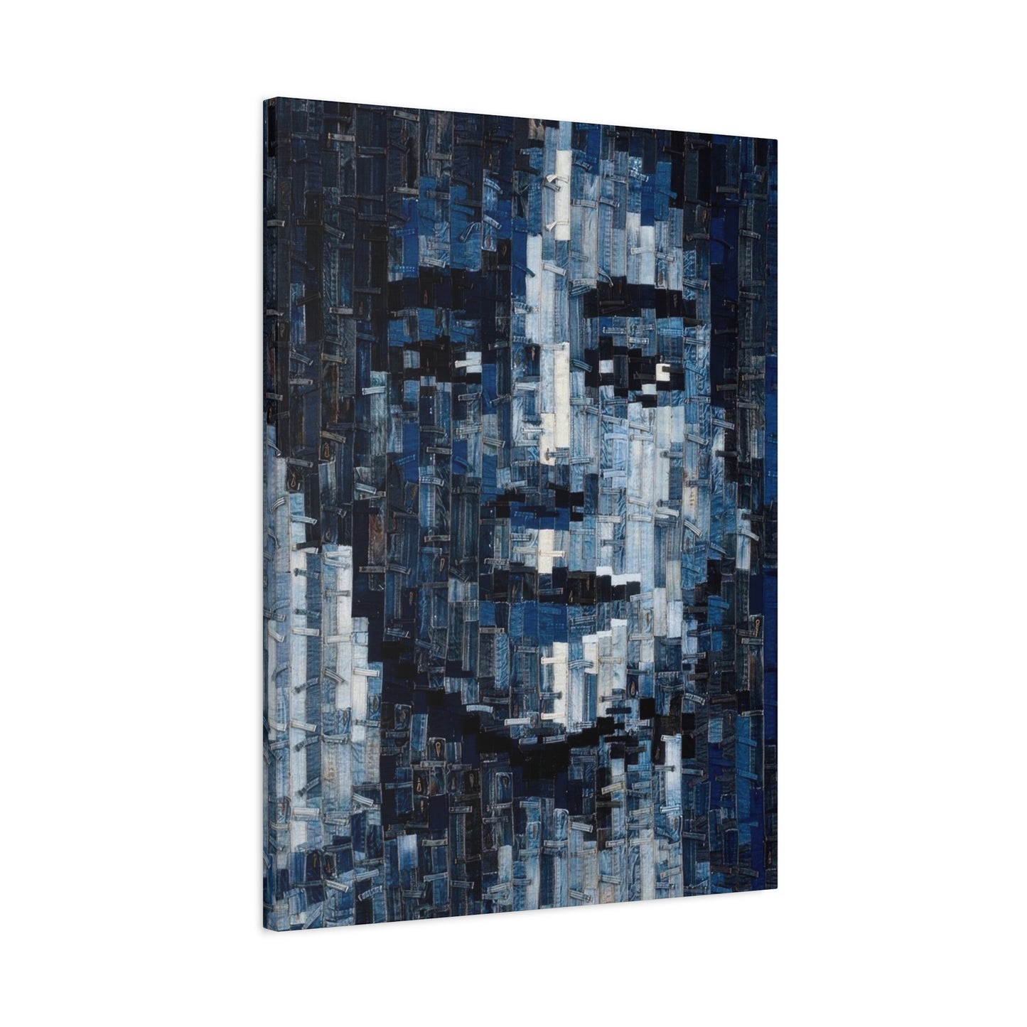 Denim Face Pattern Wall Art & Canvas Prints