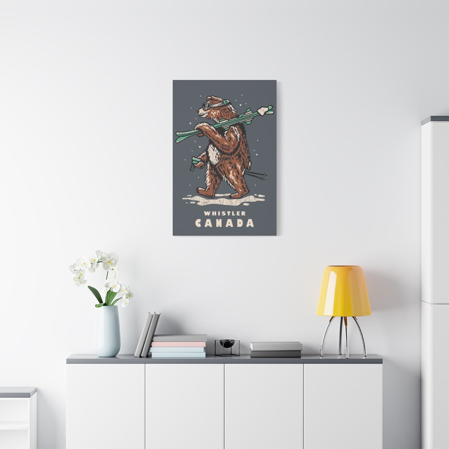 Bear Skiing Wall Art & Canvas Prints