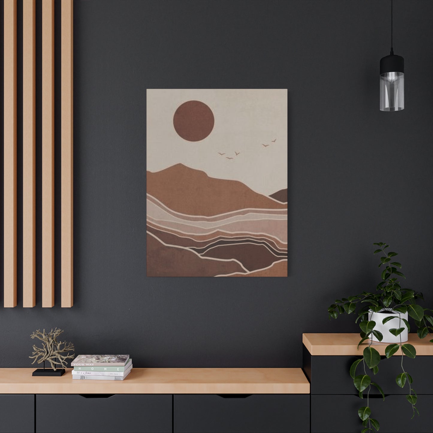 Brown Desert Painting Wall Art & Canvas Prints