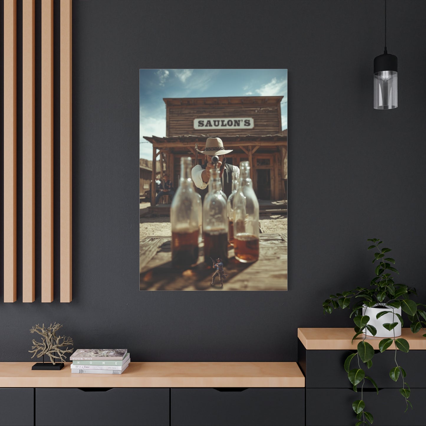Saloon Bottle Shooting Challenge Wall Art & Canvas Print