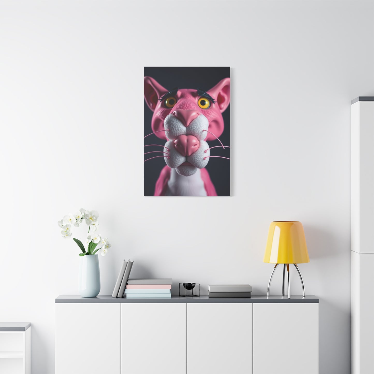 Pink Elysium Panther Art Wall Art & Canvas Print