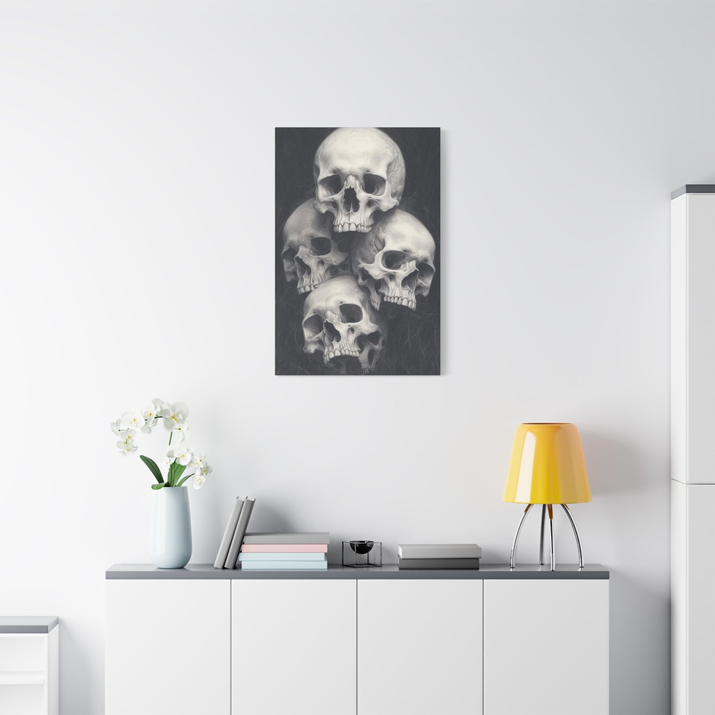 Four Scary Skulls Wall Art & Canvas Prints