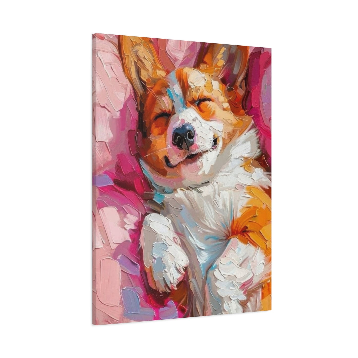 Sleeping Happy Dog Wall Art & Canvas Prints