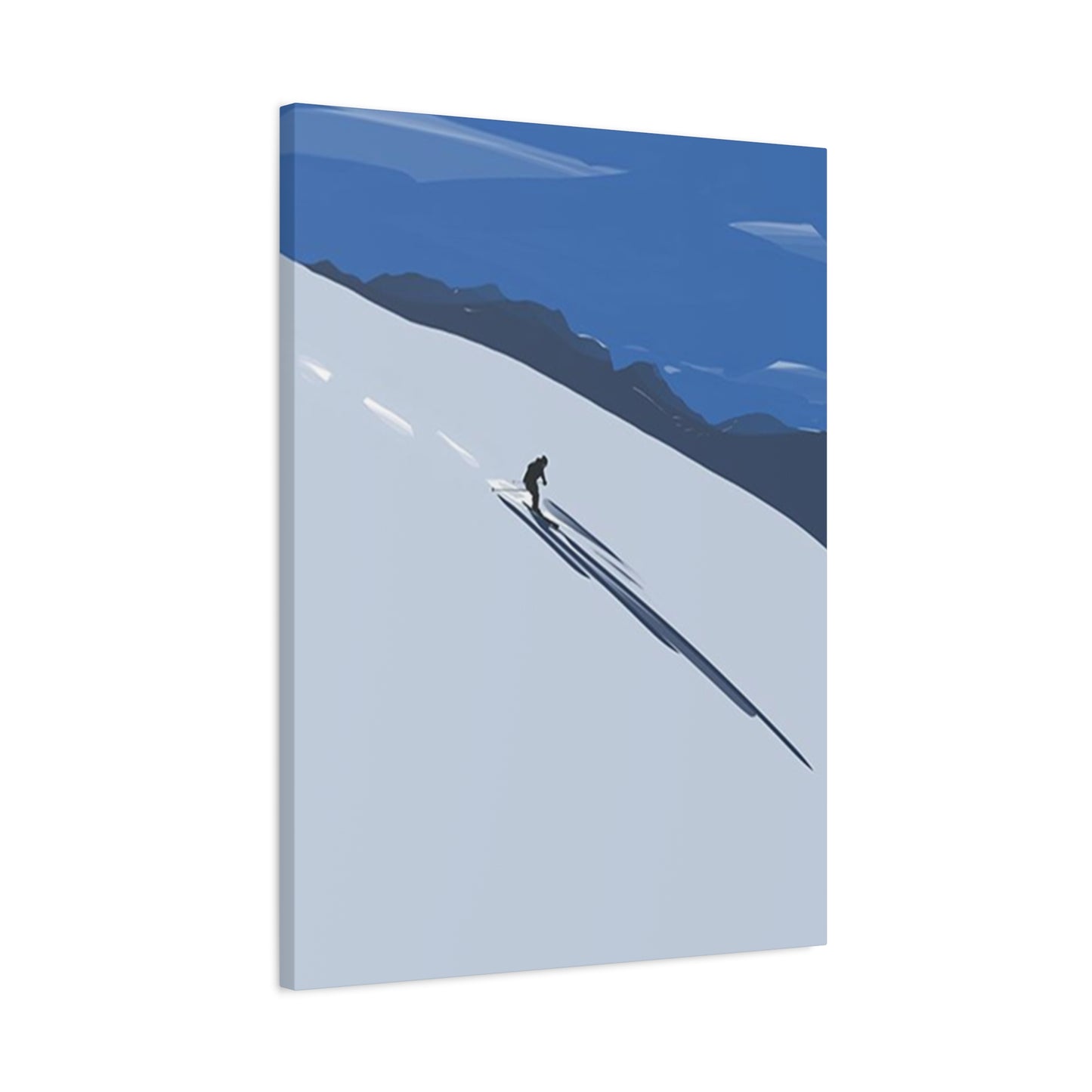 Skiing In Dense Snow Wall Art & Canvas Prints