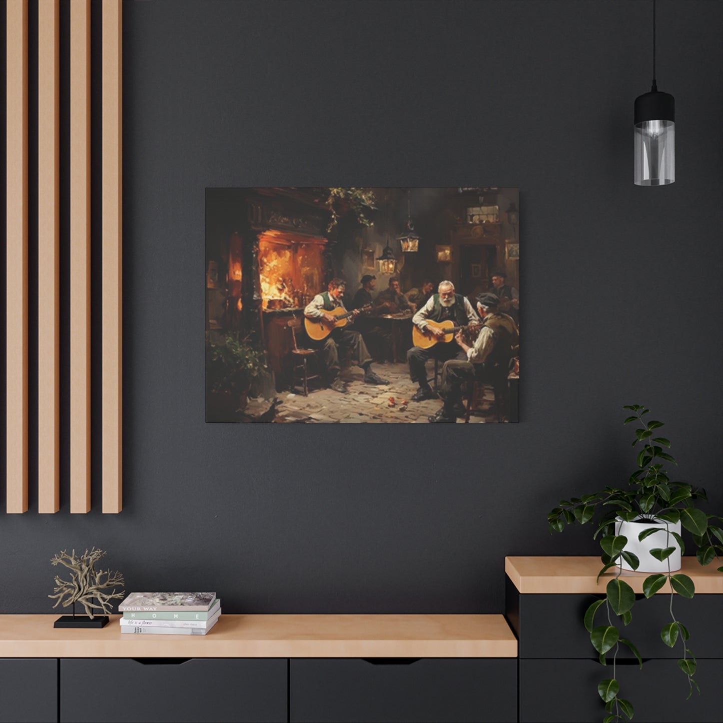 People At Pub & Bar Painting Wall Art & Canvas Prints