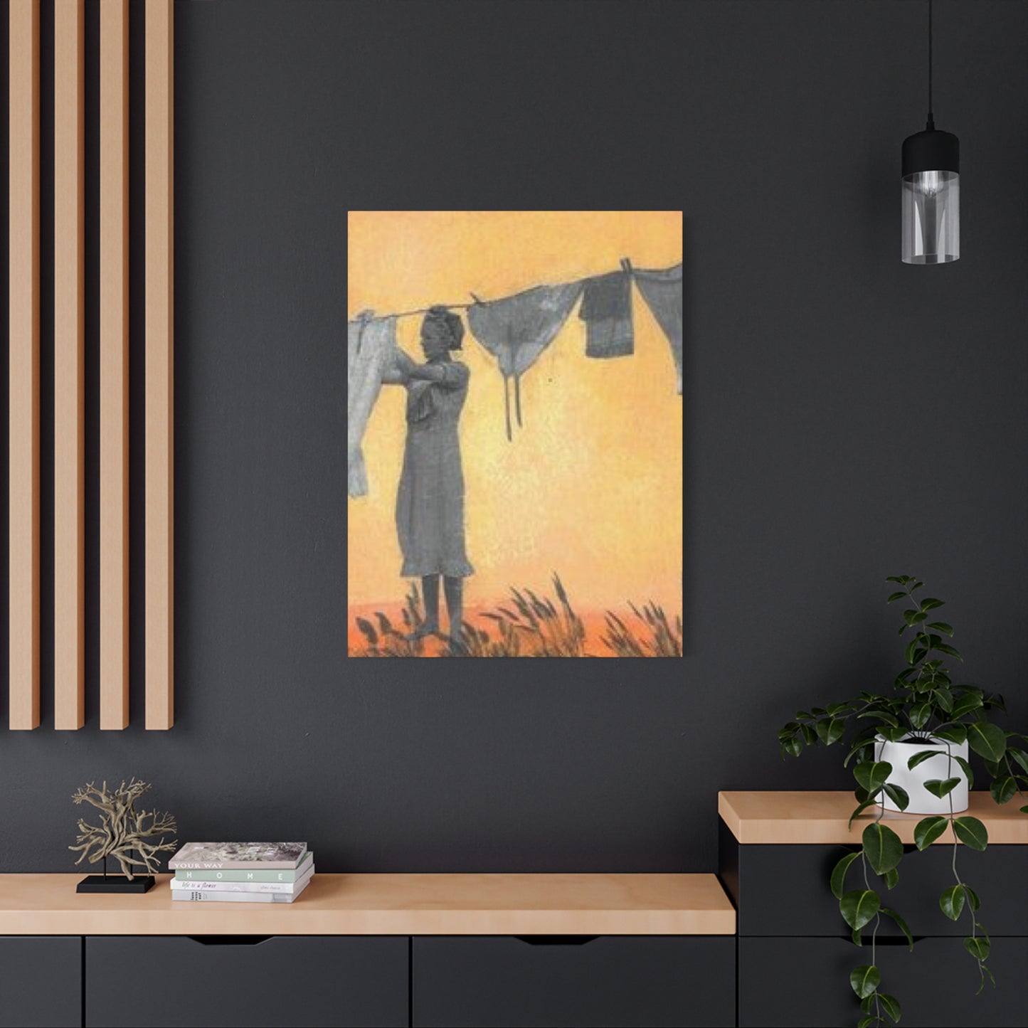 Women Drying Clothes Laundry Wall Art & Canvas Prints
