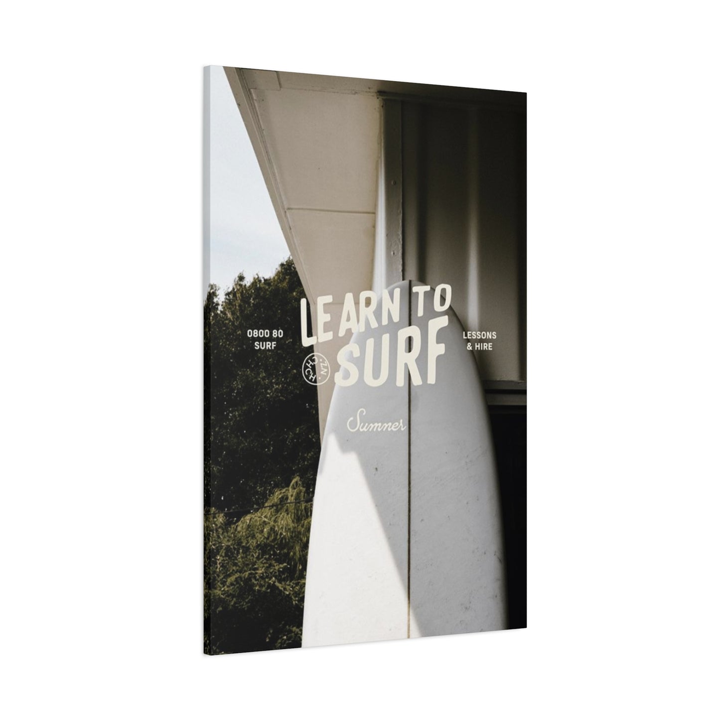 Learn To Surf Poster Wall Art & Canvas Prints