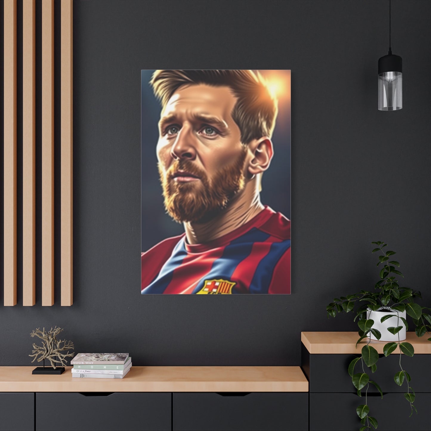 Majestic Messi Illustration Elegance Wall Art & Canvas Print