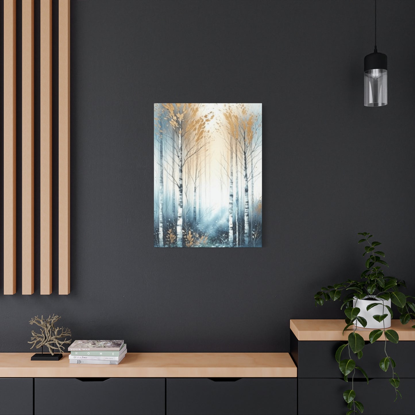 Bright Birch Trees Painting Wall Art & Canvas Prints