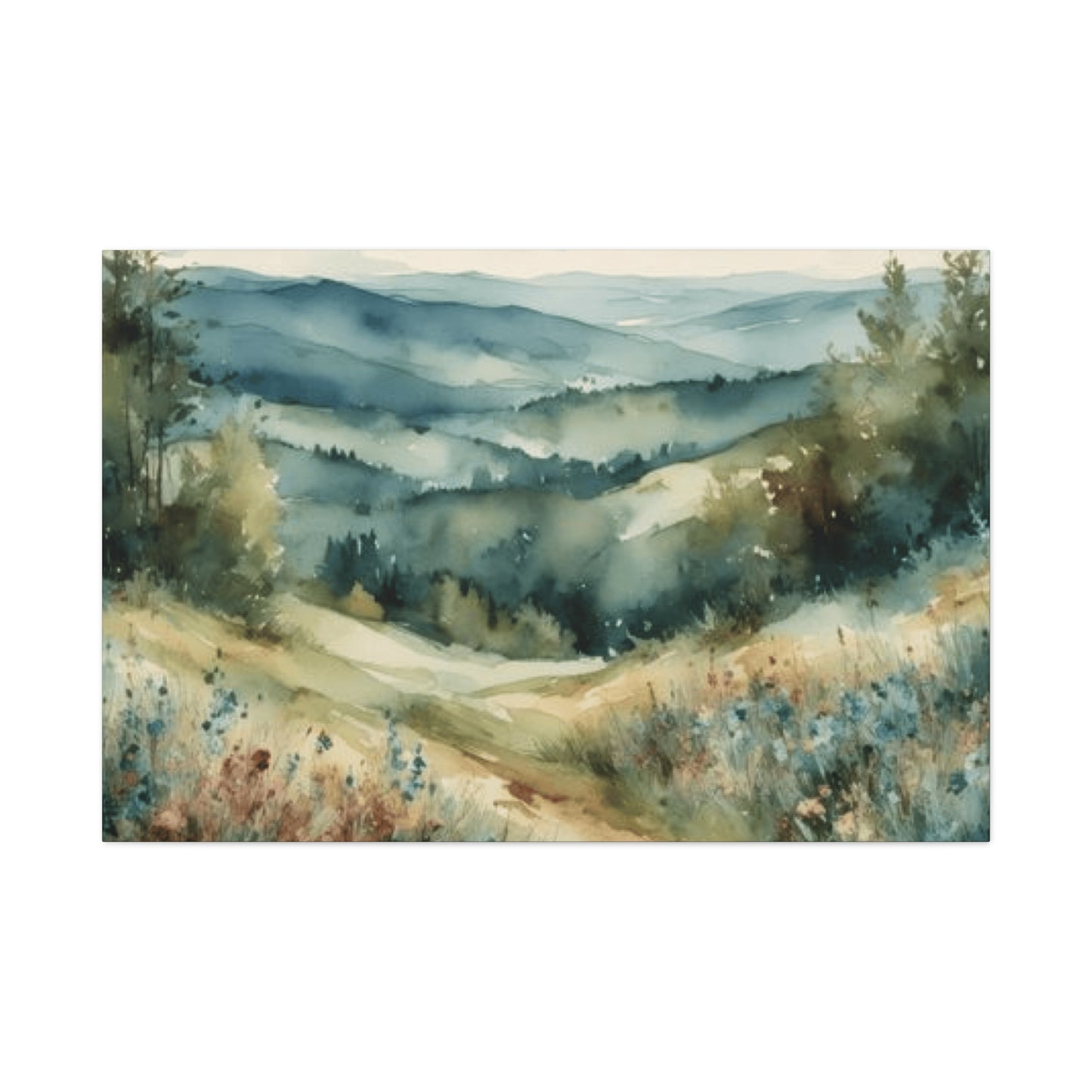 Green Forest Near Blue Ridge Painting Wall Art & Canvas Prints