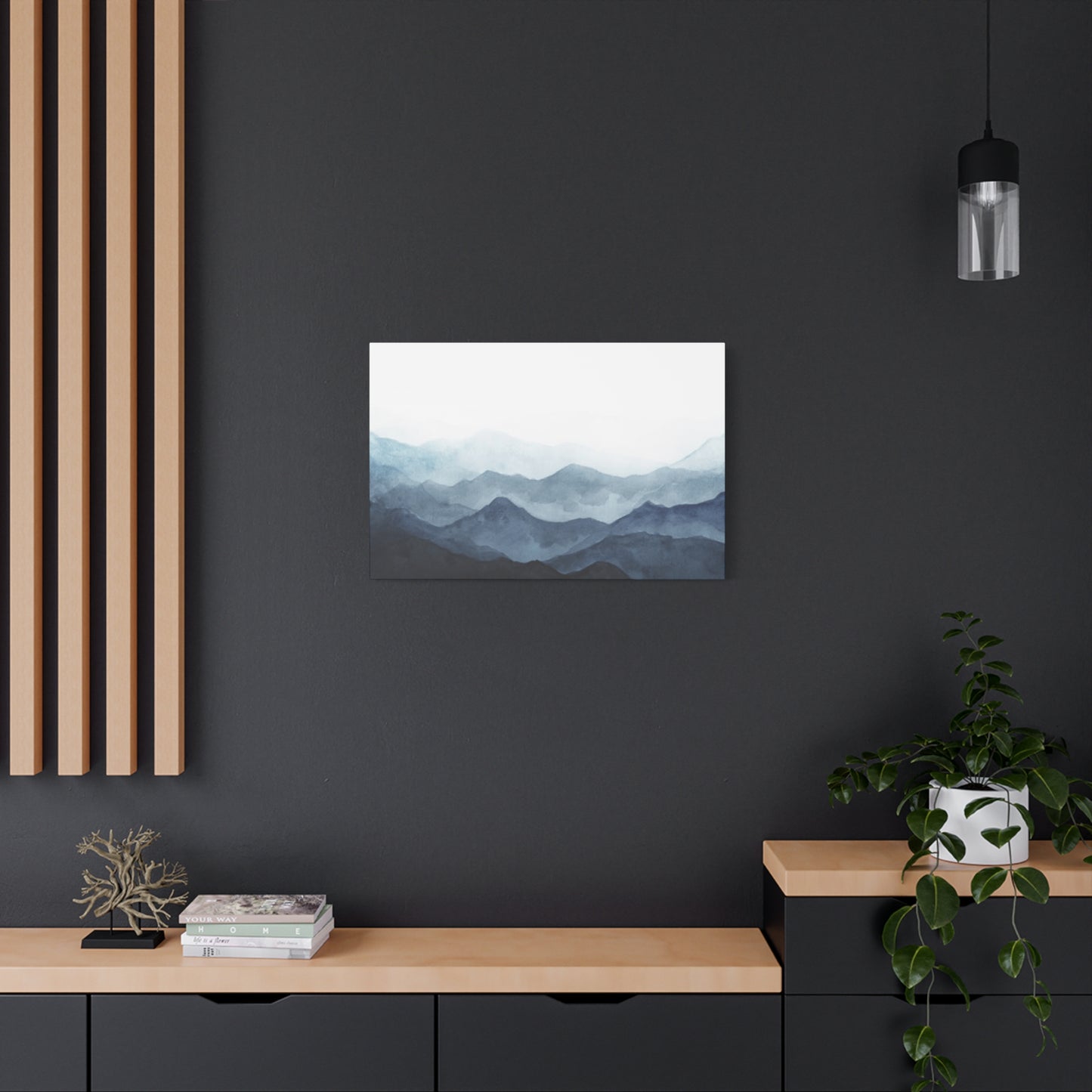 Blue Mountain Peaks Over Clouds Wall Art & Canvas Prints