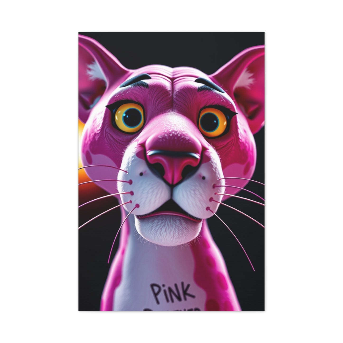 Pink Grace Panther Canvas Wall Art & Canvas Print