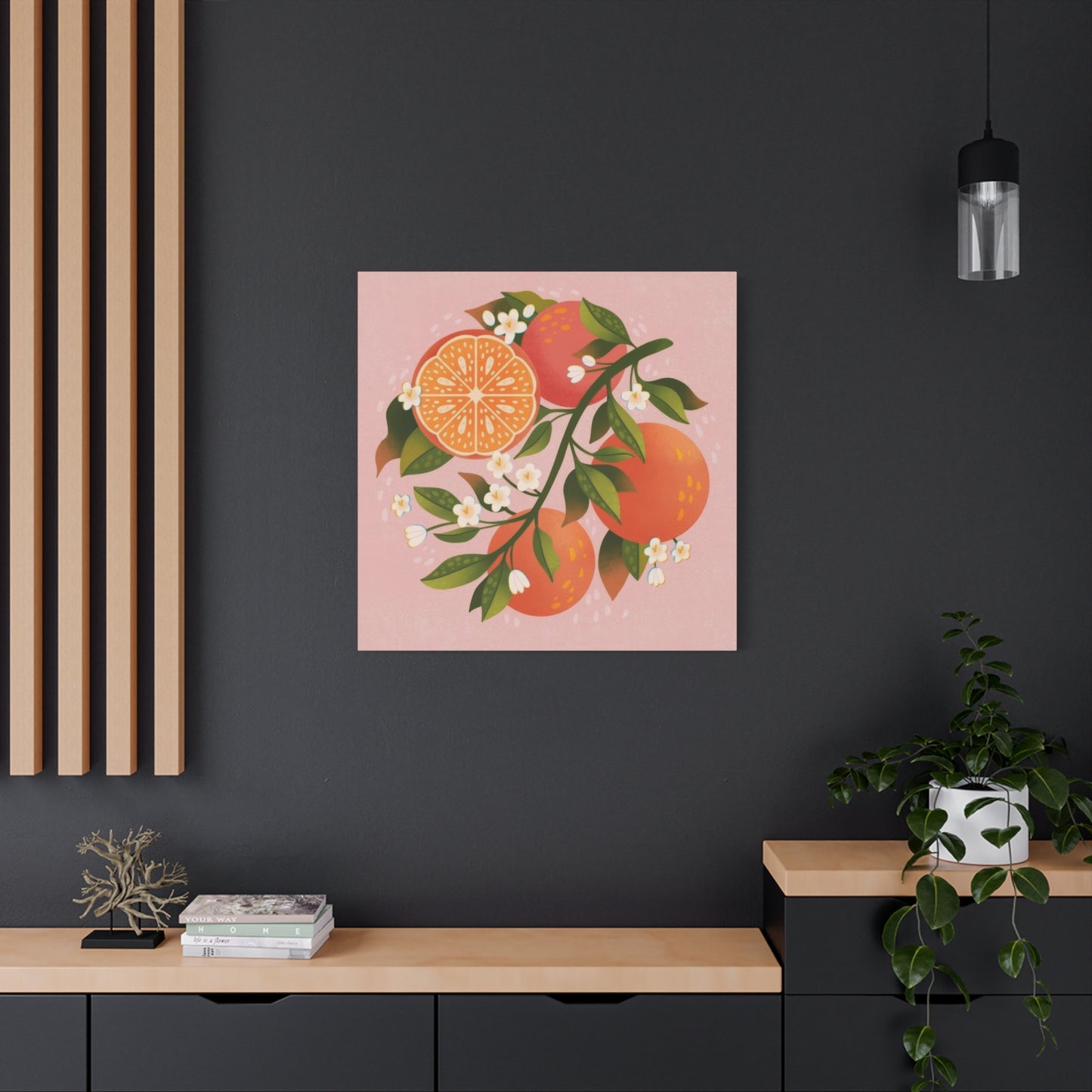Oranges Pink BG Wall Art & Canvas Prints
