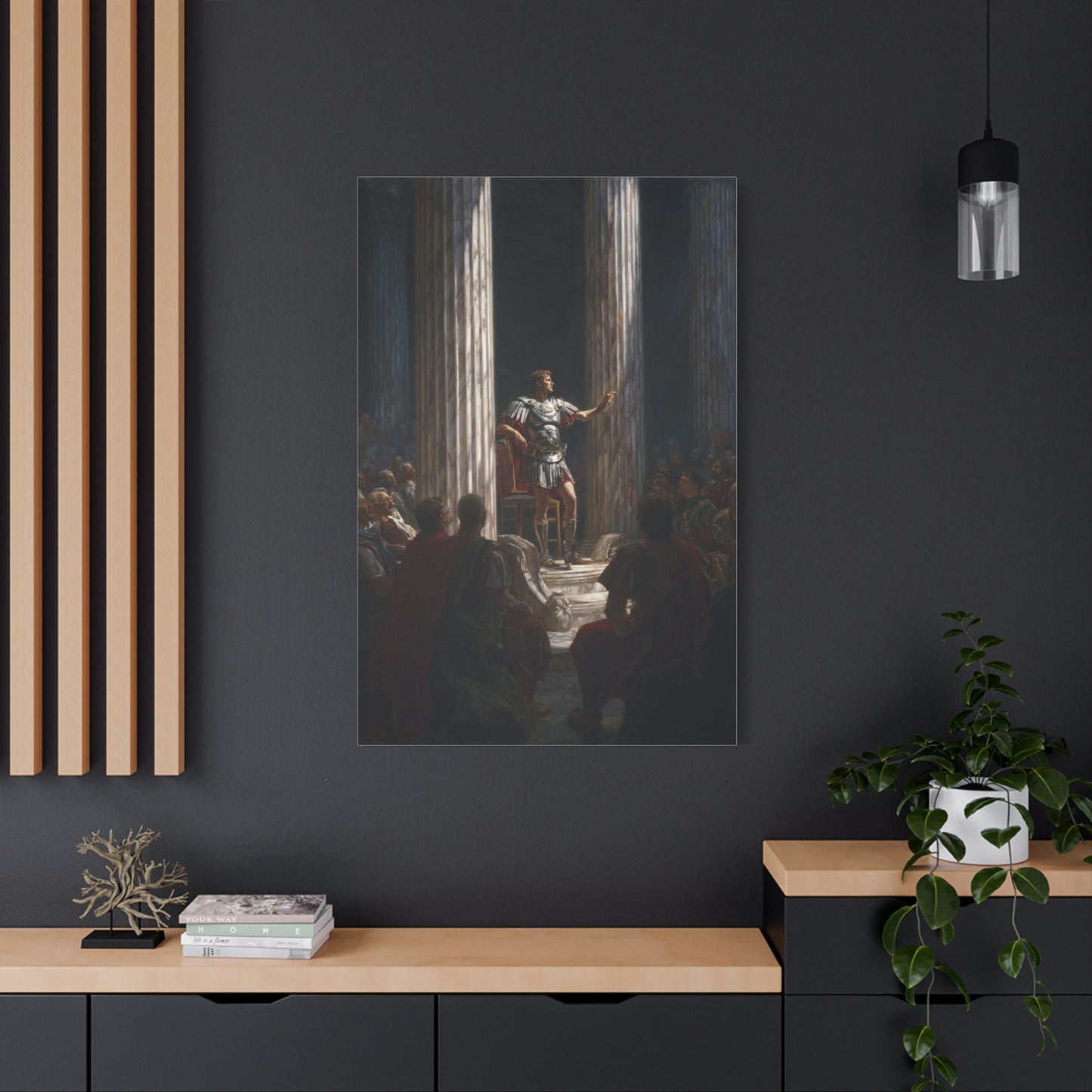 Julius Caesar Addressing The Roman Senate Wall Art & Canvas Print